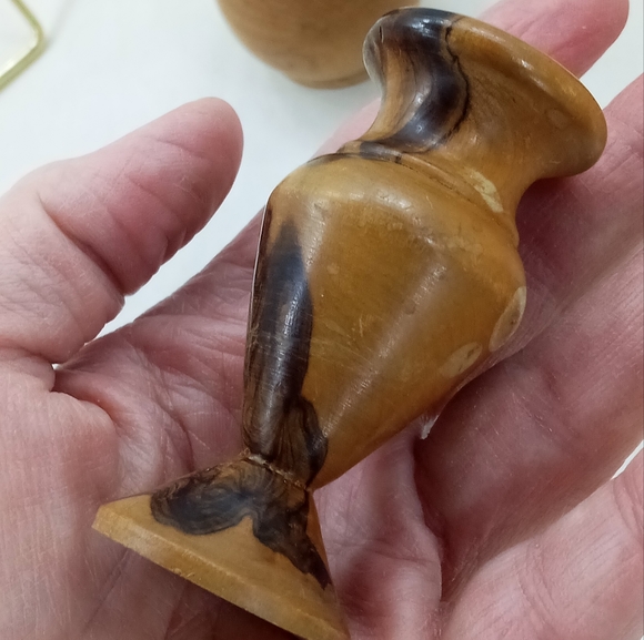 Three Hand crafted Hand-Turned Wood Vase Vessel - Picture 6 of 9